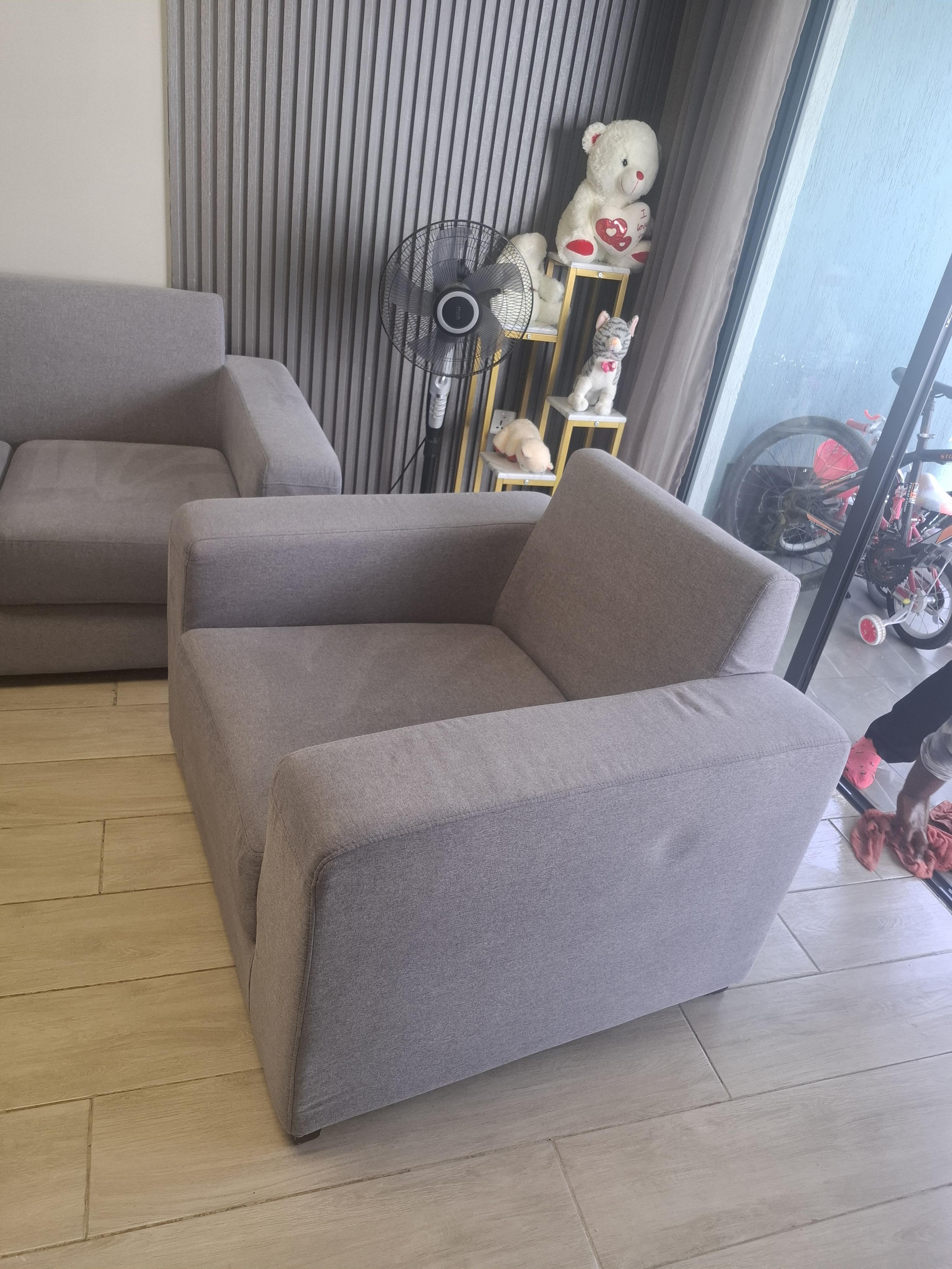 Upholstered armchair after cleaning